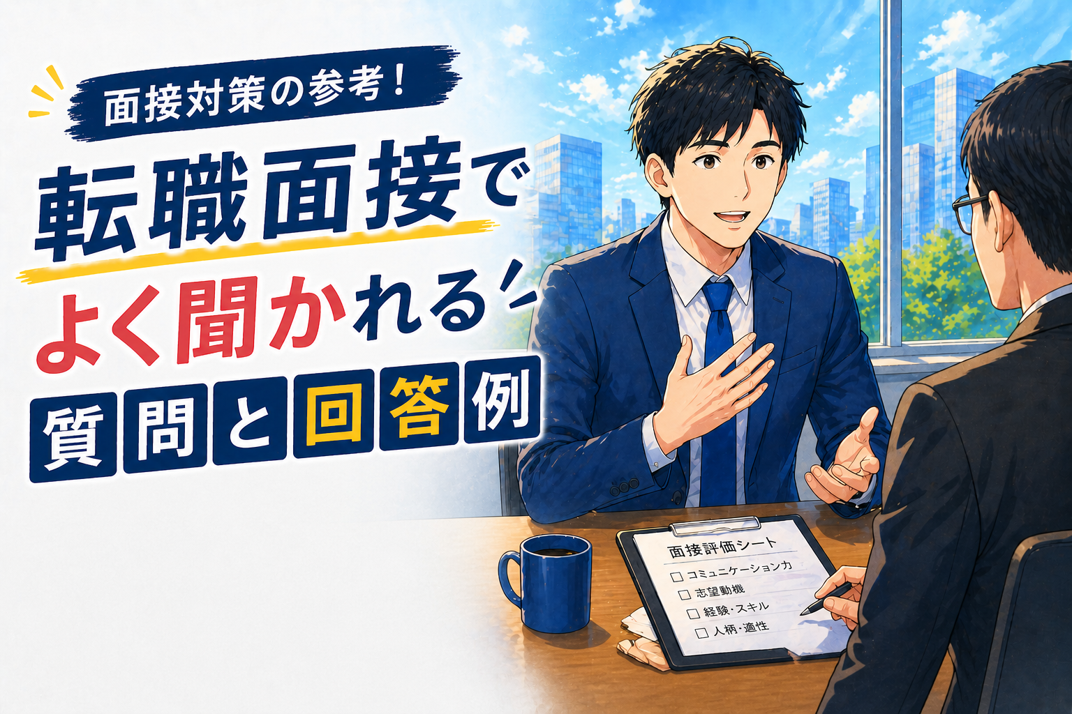 転職面接でよく聞かれる質問と回答例｜準備しておくべき7つの質問