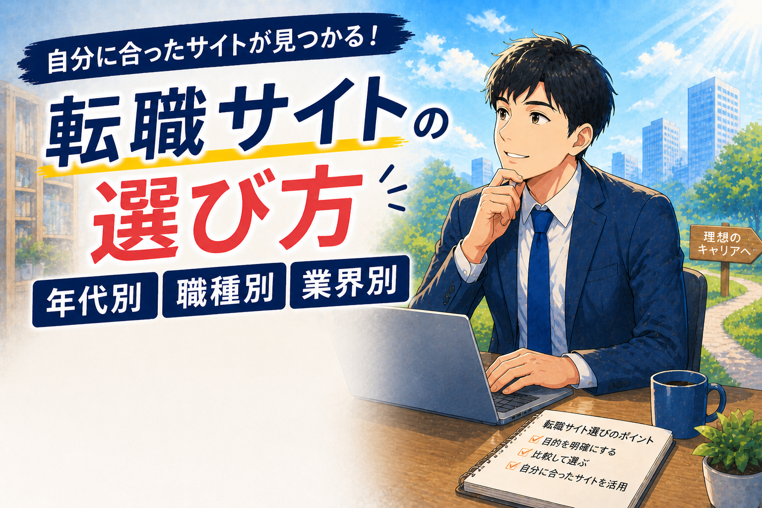 転職サイトおすすめ比較2026｜年代・職種・業界別に選び方を解説