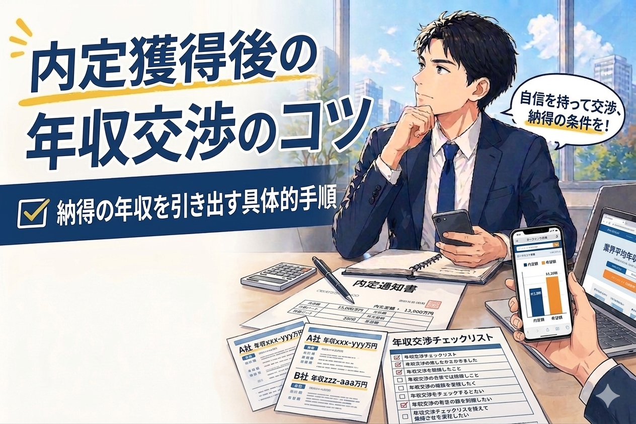 内定後の年収交渉のコツ｜転職で年収を上げる交渉術